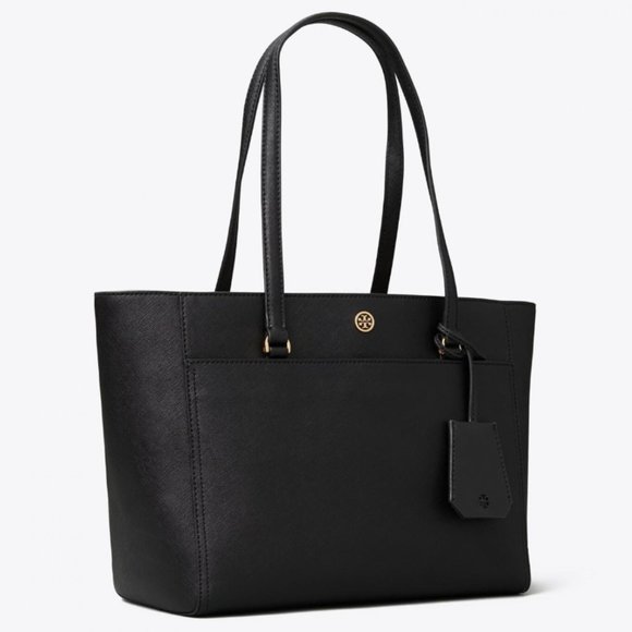 Tory Burch Handbags - Tory Burch Black Leather Tote Bag Medium